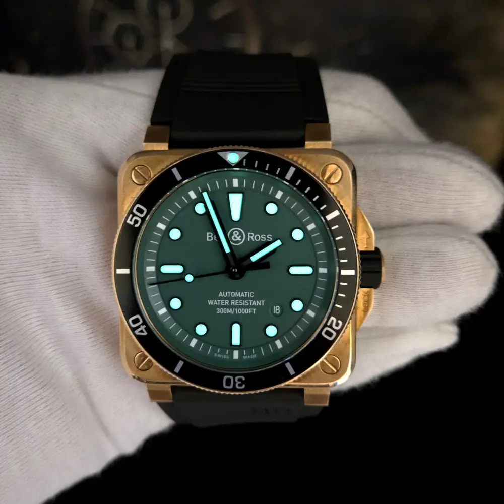 Bell & Ross BR03-92 Diver Black & Abyss Green Bronze 42mm BR0392-D-LT-BR/SRB