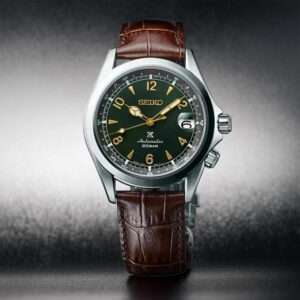 Seiko Prospex Alpinist Green Dial 70H Automatic Compass Leather Watch SPB121J1